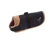 Gor Pets Edinburgh Wax Dog Coat 46cm (18in) Navy - Country Style Water Resistant Jacket with Fleece Lining and Adjustable Fit