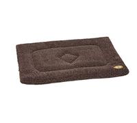 Gor Pets Essence Crate Mat features luxurious sherpa fleece and a thick layer of bonded fiber - XXLarge (76x122cm) Brown - Washable Dog Bed