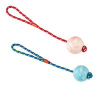 Gor Pets Rubber Rope Ball Small (6.4cm) Pink/Blue - Washable Dog Bed