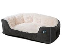 Gor Pets Soft Washable Snuggle Dog/Cat Bed with Non Slip Base, Medium, Grey Suede