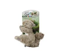 Gor Pets Soft Dog Toy Plush Wild Squirrel, Grey