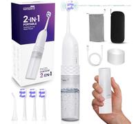 GoraDent 2-in-1 Portable Sonic Toothbrush & Cordless Water Flosser - Travel-Ready, Braces-Friendly - Perfect for On-the-Go, Office, School & Home