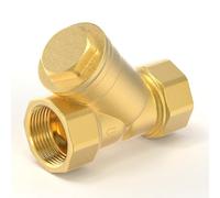 GORAGUCHI 1PCS 3/4" Female Brass Y Shaped Strainer Filter Valve, Pipe Fittings Adaptor Connector, for Fuel/Air/Liquid/Oil/Gas