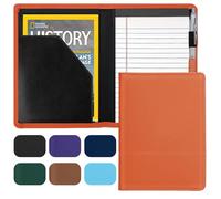 Gorbado Padfolio/Portfolio Binder, Mini Padfolio Portfolio Binder 5 x 8 Legal Writing Pad, A5 Document Organizer Folder for Men Women, Orange