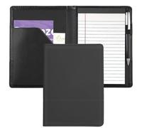 Gorbado Padfolio/Portfolio Binder, Mini Padfolio Portfolio Binder 5 x 8 Legal Writing Pad, A5 Document Organizer Folder for Men Women,Classic Black.