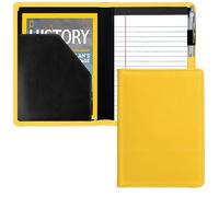 Gorbado Padfolio/Portfolio Binder, Mini Padfolio Portfolio Binder 5 x 8 Legal Writing Pad, A5 Document Organizer Folder for Men Women, Yellow