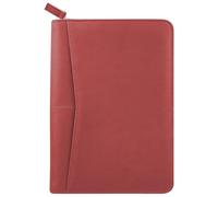 Gorbado Small Portfolio Organizer, A5 Zippered Business Portfolio, Junior Padfolio Folder Binder for Women,5 x 8 Writing Pad Included, Red.