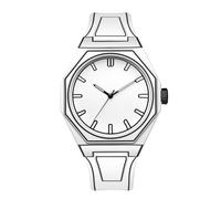 GORBEN Creative Sketch Watch Sports Fashion Quartz Minimalist Watch（White）, White, Casual