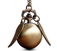 GORBEN Men's Gorben Ball Wings Snitch Pocket Watches Quartz Move T Pendant Pocket Watch Gift Bag