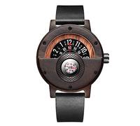 GORBEN Men's Natural Wood Quartz Watch with Compass Handmade Lightweight Watch with Gift Box, # Gorben145, Strap