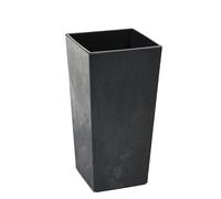 Gordanluk Tall planter Concrete effect plant pot Designed Flowerpot with plant riser extra large plant pots indoor plant pots outdoor flower pot (Concrete Effect Black, 40 x 75cm)