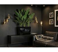 GORDANLUK Tall Rectangular Gloss Trough Planter 56cm | Removable Liner | Indoor Outdoor Long Tray Plant Pot | Large Window Box Planter | Self Watering | UV & Frost Resistant Polypropylene | Black