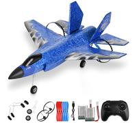 Gordengdy F35 2 CH Fighter RC Airplane - 2.4GHz Remote Control Plane with 6 Axis Gyro & Two Batteries RC Jet Aircraft for Adults Beginners Maximum Control Distance 400 Feet 20 Minutes Flight Time