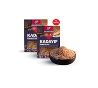 Gordion Kadayif (Kataifi) TWIN PACK Premium Roasted & Chopped Pastry, Perfect for Dubai Style Chocolate & Kunafah, Natural Ingredients & Vegan 400gr