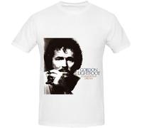 Gordon Lightfoot Summertime Dream Tracks Men O Neck Cool Tee Shirts Black Size XL