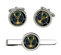 Gordon Scottish Clan Cufflinks and Tie Clip Set