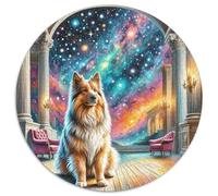 Gordon Setter 1000 Pieces Jigsaws Pet Dog Circular Puzzle Jigsaw Puzzles Creative Travel Gifts,Present 1000pcs (67.5x67.5cm)