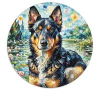 Gordon Setter 1000 Pieces Jigsaws Pet Dog Round Jigsaw Jigsaw Puzzles Creative Travel Gifts,Present 1000pcs (67.5x67.5cm)