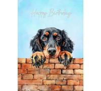 Gordon Setter Dog Art Birthday Card