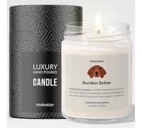 Gordon Setter Gifts - Luxury Soy Wax Candle - Vanilla, Jasmine, Sugared Almond - Makester