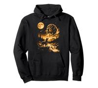 Gordon Setter Howling To The Moon Pullover Hoodie