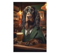 Gordon Setter in The Pub Detailed Jigsaw Puzzle for Adults, 1000 PCS