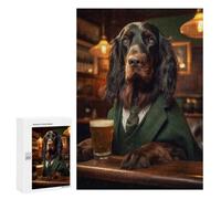 Gordon Setter in The Pub Jigsaw Puzzle, 300 PCS, Indoor Activity for The Home, A Rewarding Pastime for Dedicated Jigsaw Fans, at Home