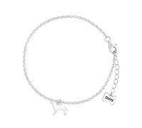 Gordon Setter Silhouette Silver Chain Bracelet - Personalised