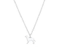 Gordon Setter Silhouette Silver Necklace - Personalised