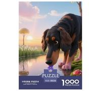 Gordon Setter1000 Piece Jigsaw Puzzle for Adultspet Dog Premium Box, Extra Fun Challenges, for Women/Men, Challenging Game38x26cm/1000pcs