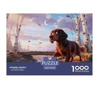 Gordon SetterPuzzles 1000 Piecespet Dog Scene Challenging Paper Puzzle, Family Activity, Gift for Women/Men, Stunning Scenic70x50cm/1000pcs
