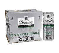 Gordon's Gin & Diet Tonic 6 x 250ml