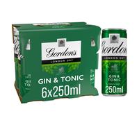 Gordons Gin & Tonic RTD 6 Pack 6 x 250 ml