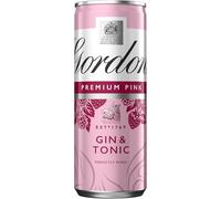 Gordon's Premium Pink Gin & Tonic | 5% vol | 250ml | Flavours of Raspberry | Strawberry & Redcurrant | Ready to Drink | Enjoy Chilled
