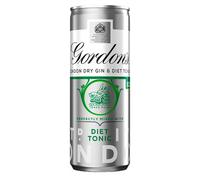Gordon's London Dry Gin & Diet Tonic | 5% vol | 250ml | Juniper & Gin Botanicals | Best Served Chilled from the Can or in a Glass | Ready to Drink