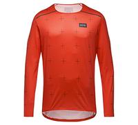 GORE WEAR Mens Contest Long Sleeve Tee Shirt, Red, XL EU