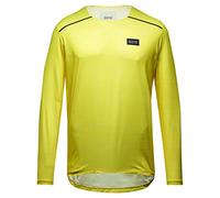 GORE WEAR Men's Breathable Shirt, Contest, Comfortable Long-sleeved Functional Shirt, Quick-drying, Washed Neon Yellow, L