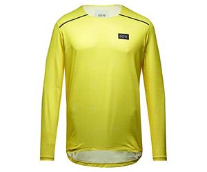 GORE WEAR Men's Breathable Shirt, Contest, Comfortable Long-sleeved Functional Shirt, Quick-drying, Washed Neon Yellow, L