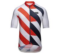 GORE WEAR Men's Cycling Short Sleeved Jersey Signal, White/Fireball, M
