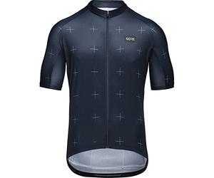 GORE WEAR Men's Daily Short-Sleeve Cycling Jersey, S, Navy Blue/White