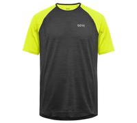 GORE WEAR Men's Short-sleeved Running Shirt, R5, Black/Neon Yellow, XL