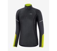 Gore Wear Mid Zip Top Black Neon Yellow Women - XS