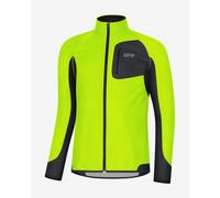 Gore Wear R3 Partial Windstopper long-sleeved t-shirt fluorescent yellow black - S