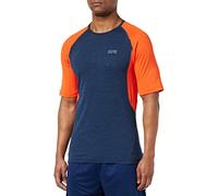 GORE WEAR R5 Men's Short-Sleeved Running Shirt, XL, Orbit Blue/Fireball