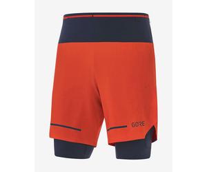Gore Wear UltiMate 2in1 Shorts Light Red Dark Blue - S