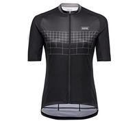 GORE WEAR Women's Breathable Cycling Jersey, Grid Fade 2.0, Fast Moisture Wicking, With Pockets, Short Sleeve Cycling Shirt, Black/Lab Gray, 42