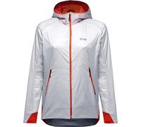 GORE WEAR Women's Insulated Running Jacket, R5, GORE-TEX INFINIUM, White/Fireball, 34