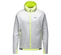 GORE WEAR Womens Stream Jacket, White/Neon Yellow, L EU