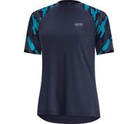 GORE WEAR Women's Trail Short Sleeve Jersey, C5, GORE Selected Fabrics, Orbit Blue/Scuba Blue