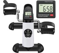 GOREDI - Under Desk Pedal Exerciser, Portable Mini Exercise Bike with LCD Display for Home/Office, Computer Cycle for Leg/Arm with Handle